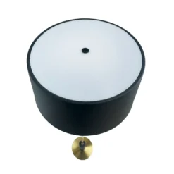 Dyberg Larsen Lámpara de pie LED recargable Yoyo, negra, altura 125 cm