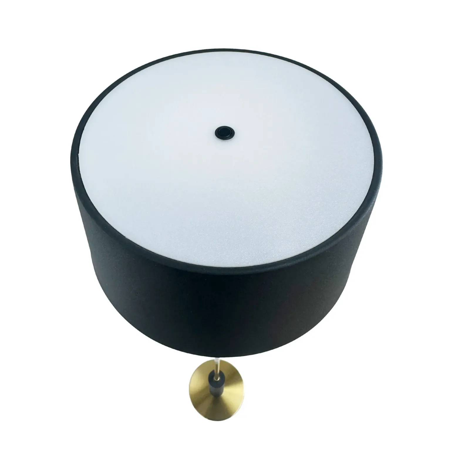 Dyberg Larsen Lámpara de pie LED recargable Yoyo, negra, altura 125 cm