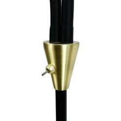 Dyberg Larsen Lámpara de pie Lilje, negro, altura 135 cm, 2 luces.