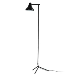 Dyberg Larsen lámpara de pie Tokyo, negra, altura 155 cm, metal