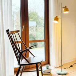 Dyberg Larsen Ocean de pie curry/latón/turquesa