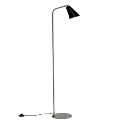 Dyberg Larsen Oswald lámpara de pie, negro/acero, altura 135 cm