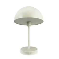 Dyberg Larsen Stockholm lámpara de mesa recargable, blanco perla