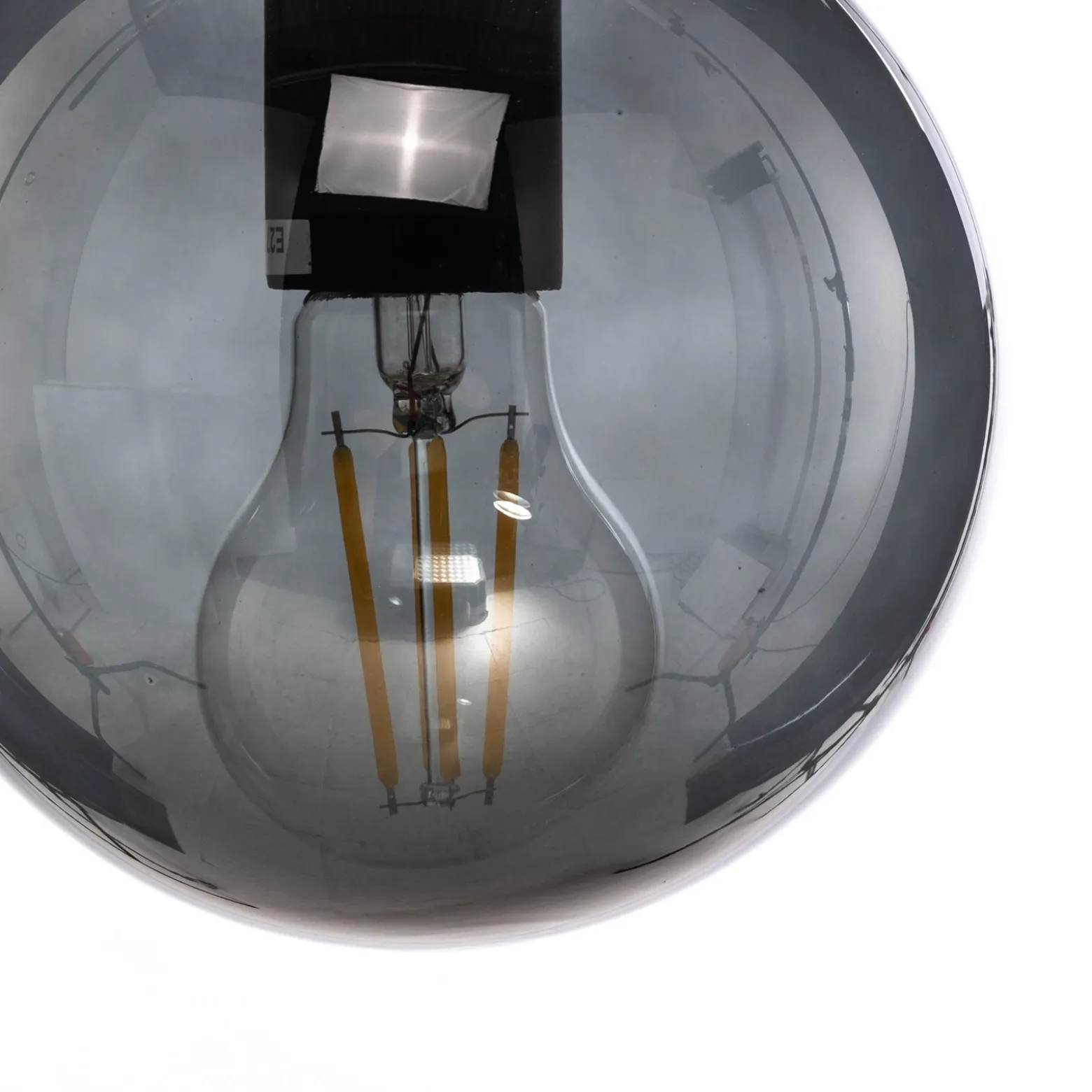 Efe 2155 lámpara colgante, pantalla de cristal ahumado, Ø15cm