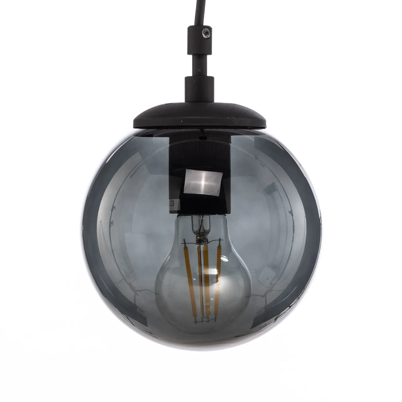 Efe 2155 lámpara colgante, pantalla de cristal ahumado, Ø15cm
