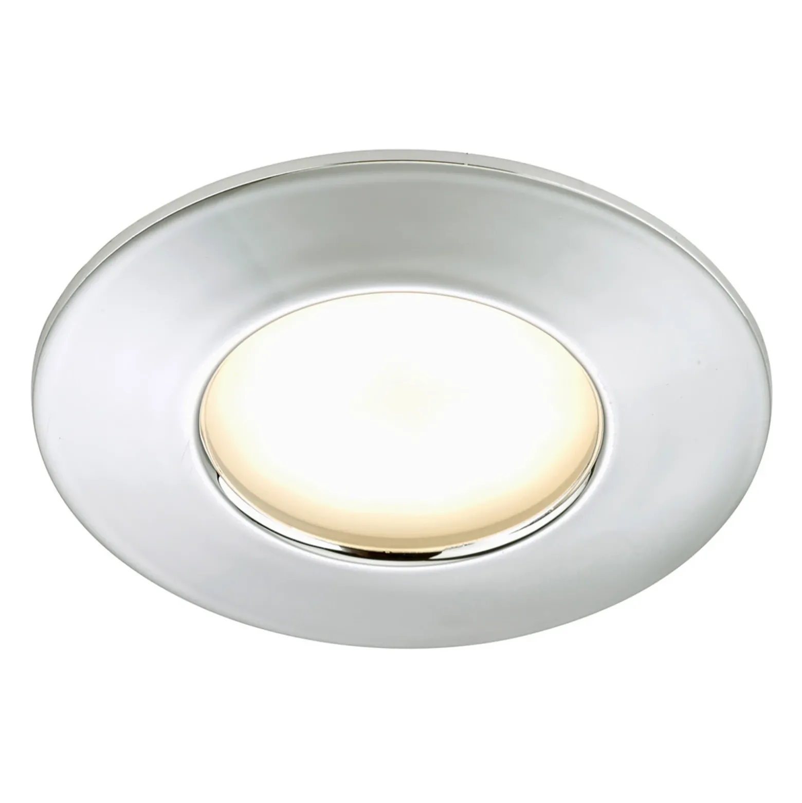 Eficiente foco empotrado LED Nikas IP44, cromo