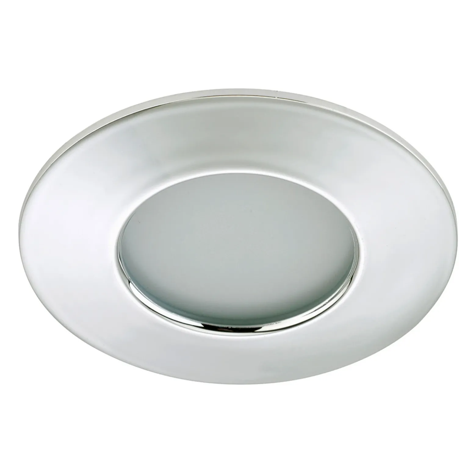Eficiente foco empotrado LED Nikas IP44, cromo