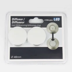 Eficiente foco empotrado LED Nikas IP44, cromo