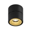 Egger DLS Downlight LED Clippo, negro-dorado, 2.700 K
