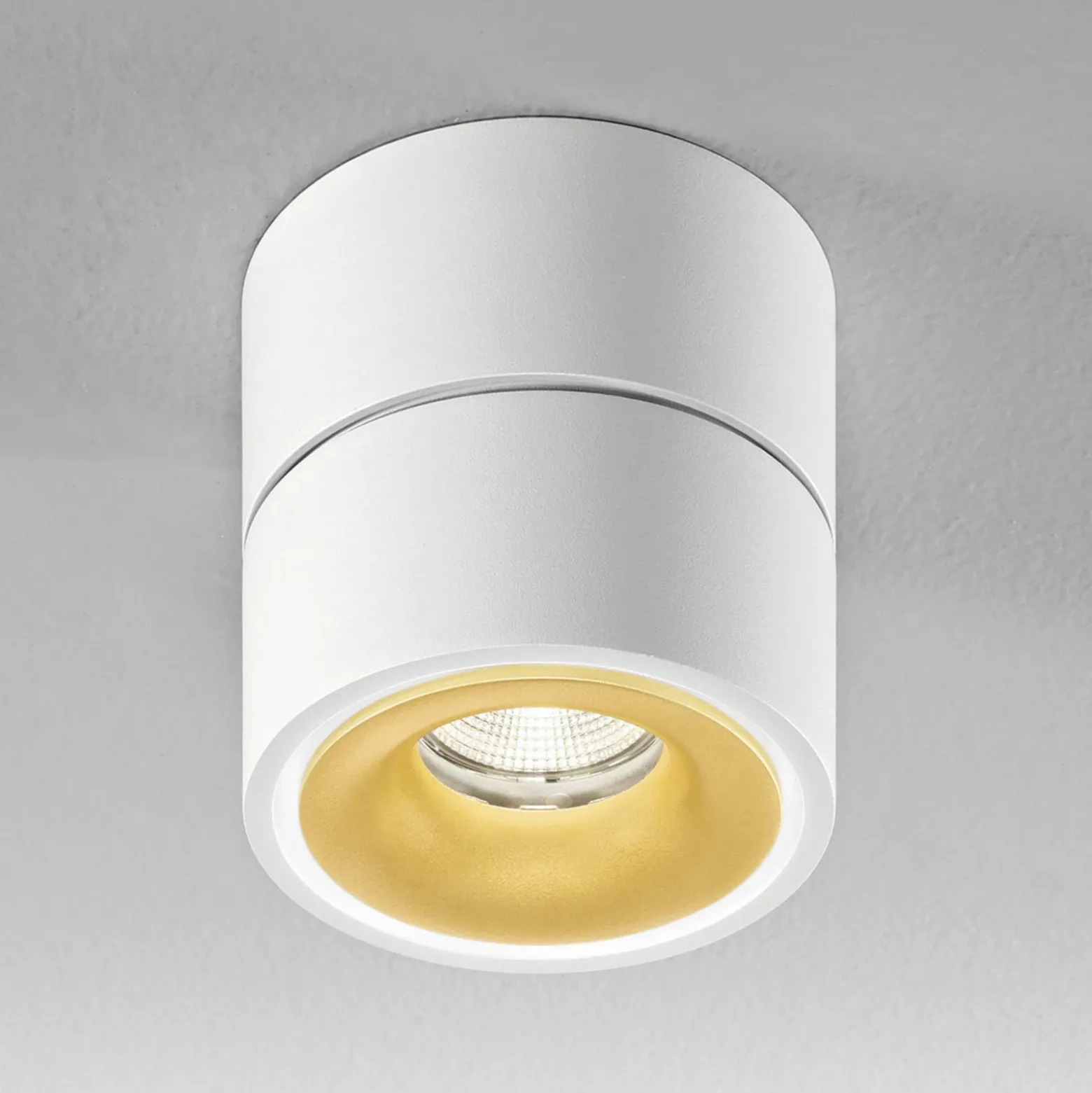 Egger DLS Downlight LED Clippo S, blanco-dorado