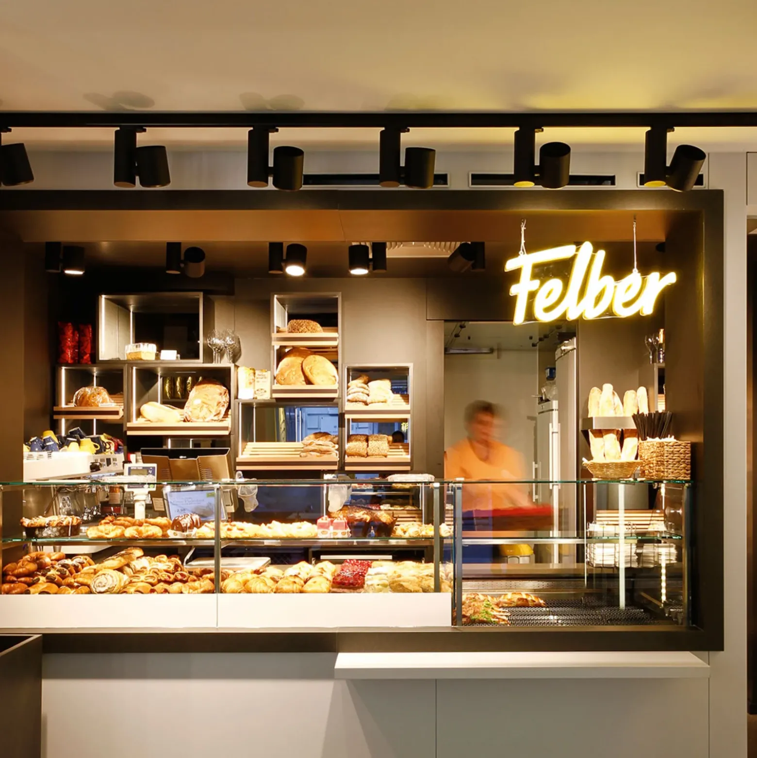 Egger DLS Foco de riel LED Kent Bakery, negro, 15°
