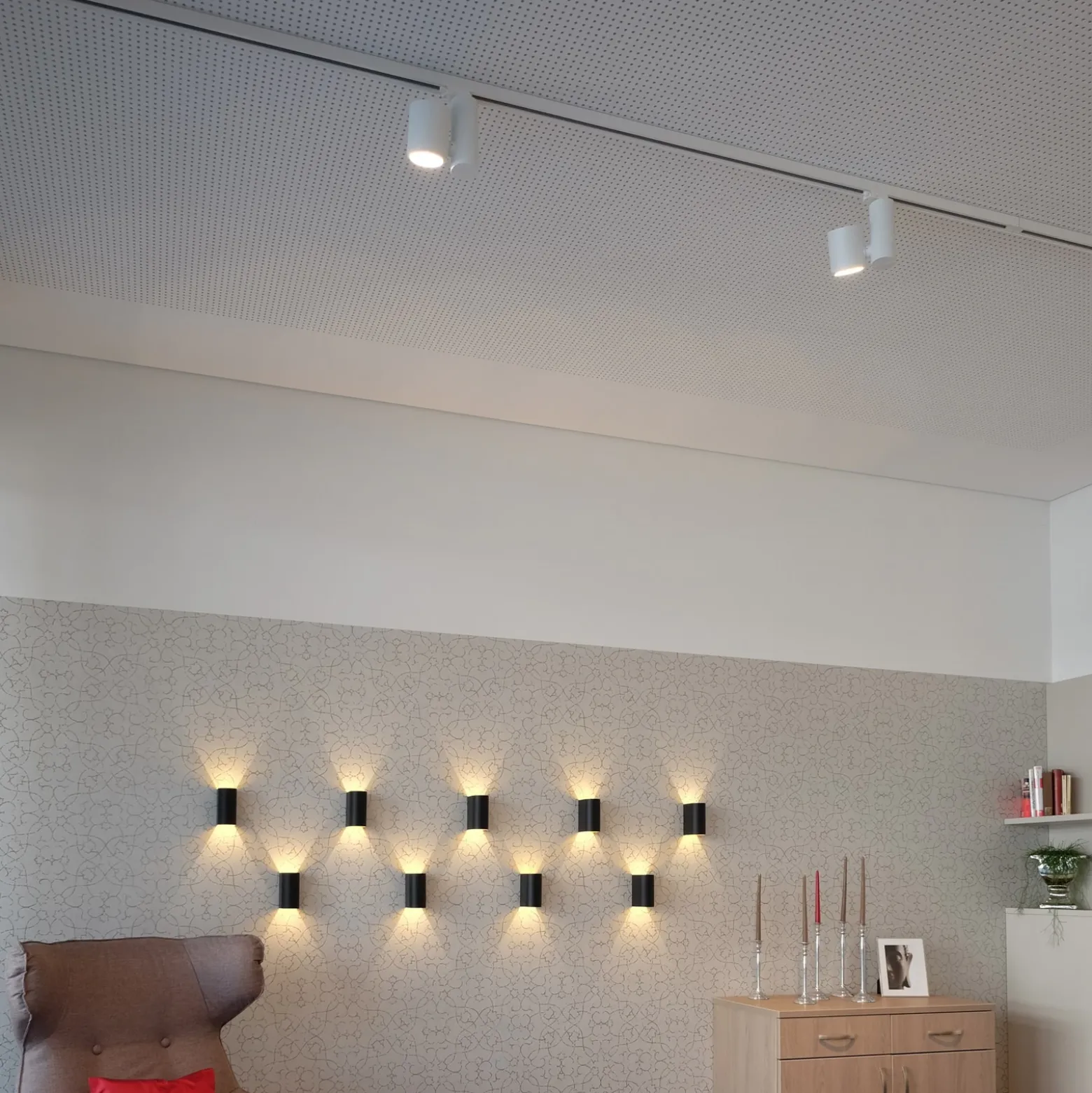 Egger DLS Foco de riel LED Kent, 3.000 K, blanco, 38°