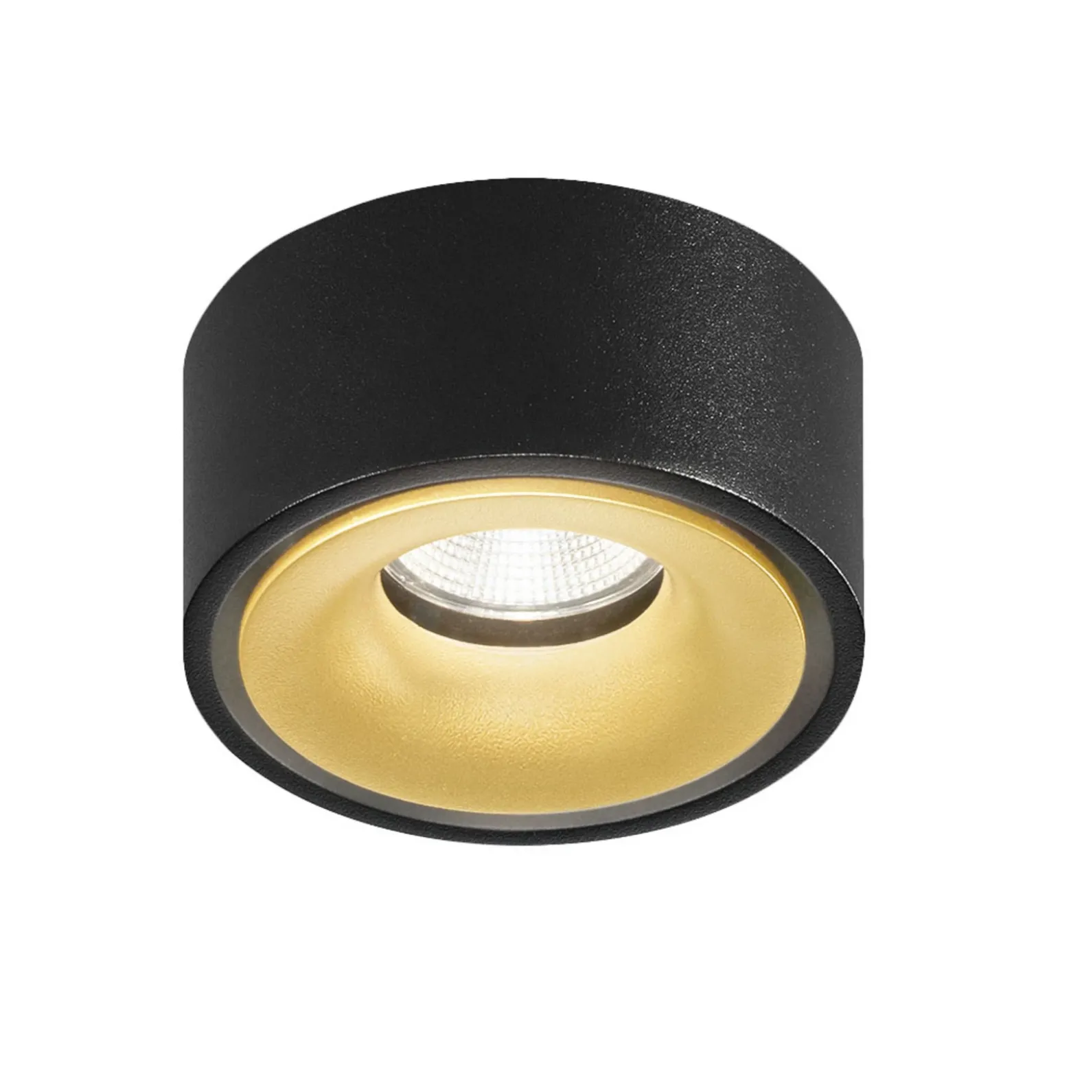 Egger DLS Foco empotrable LED Clippo EP, negro-dorado 3.000K