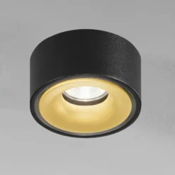 Egger DLS Foco empotrable LED Clippo EP, negro-dorado 3.000K