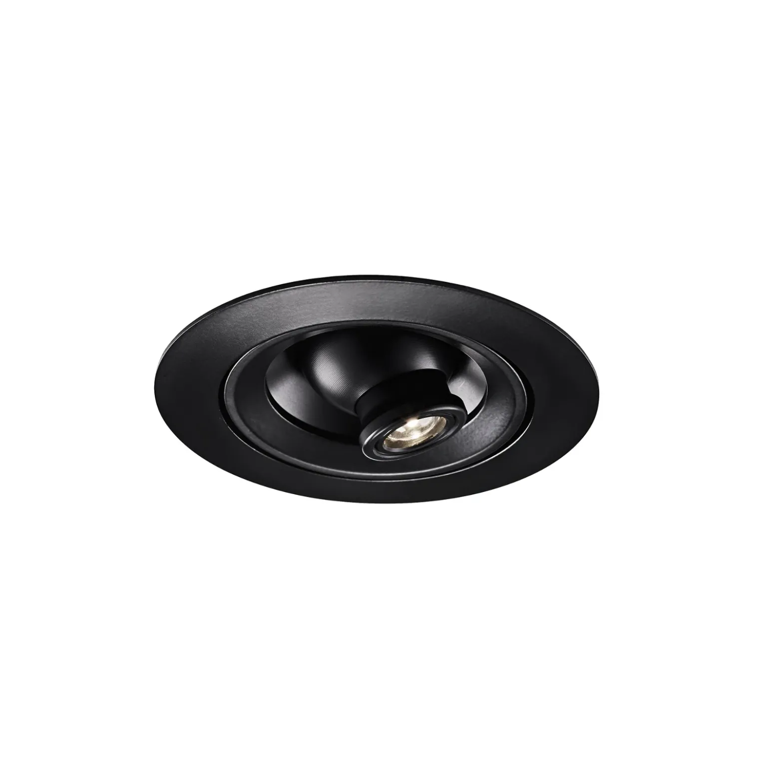Egger DLS Foco empotrable LED Riga Zooom, redondo, negro, 2700K