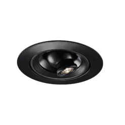 Egger DLS foco empotrable LED Riga Zooom, redondo, negro, 3000K