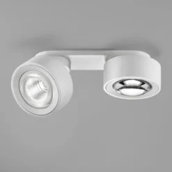 Egger DLS foco LED Clippo Optic Duo, blanco/blanco, 2 luces, DTW