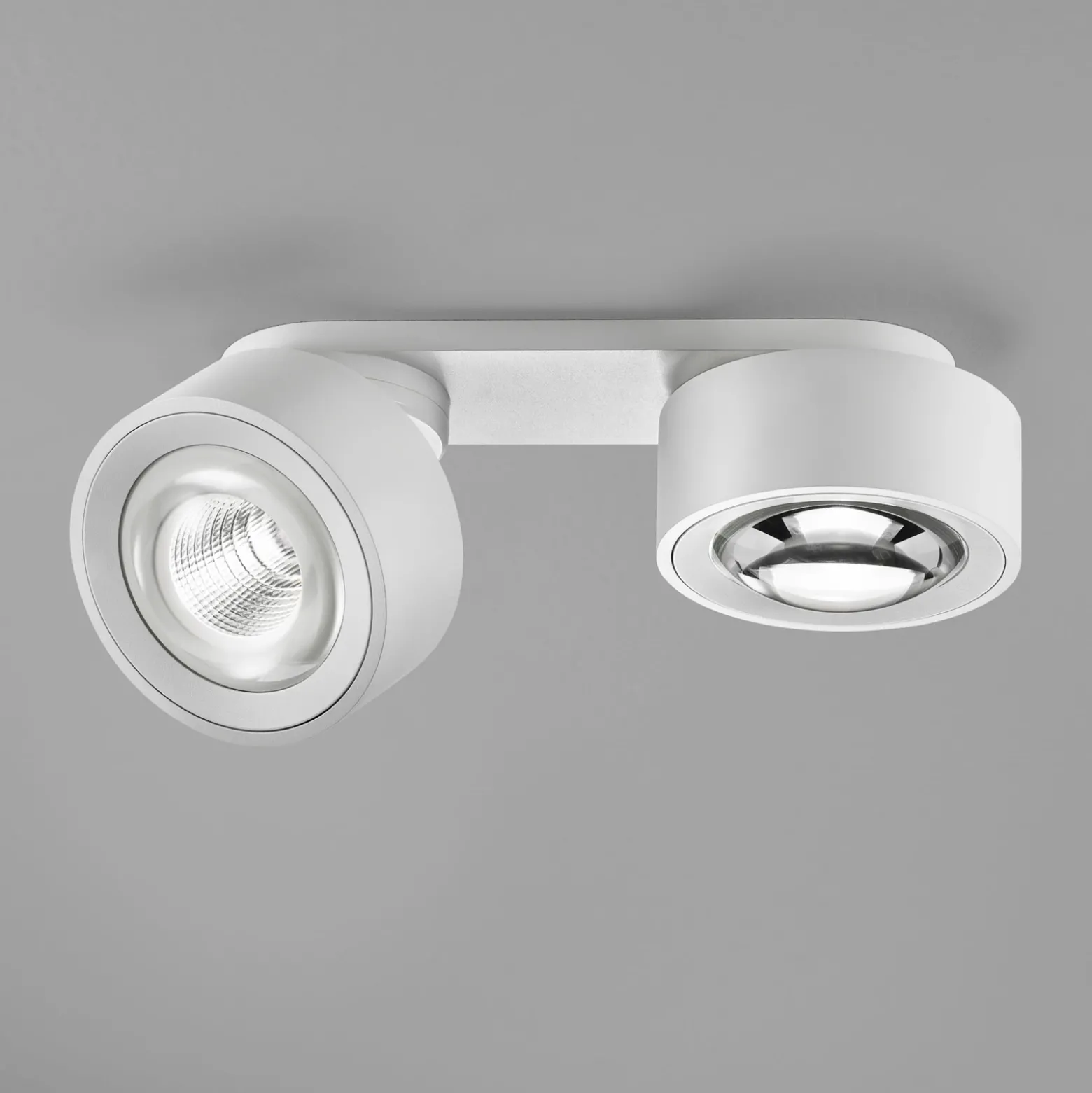 Egger DLS foco LED Clippo Optic Duo, blanco/blanco, 2 luces, DTW