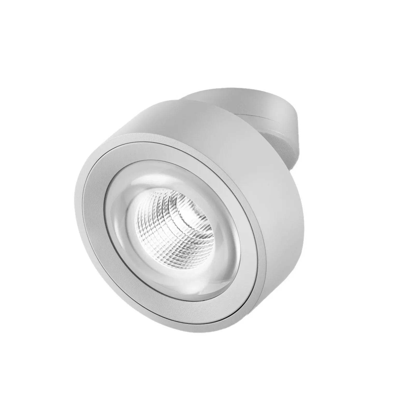 Egger DLS Foco LED Clippo Optic, blanco/blanco, Ø 12 cm, DTW