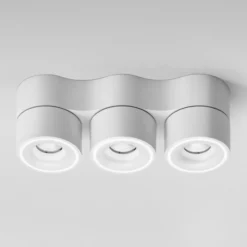 Egger DLS Foco LED Clippo Trio, 3 luces, blanco, atenuable