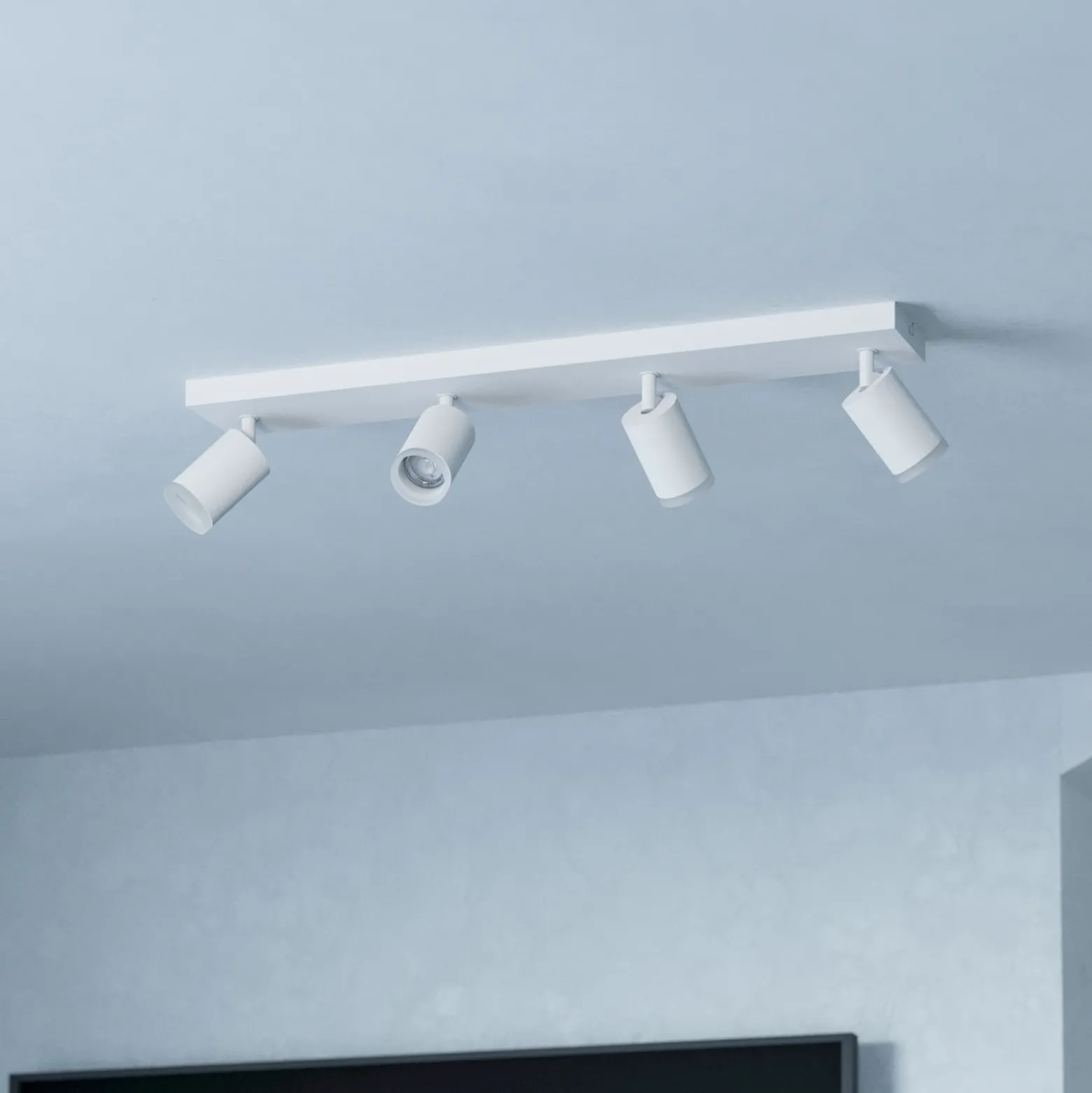 EGLO connect foco LED inteligente Melitello-Z, 4 luces, blanco