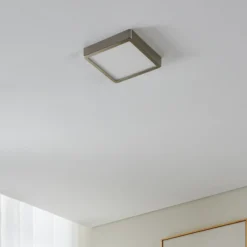 EGLO connect Fueva-Z lámpara de techo 21x21cm níquel