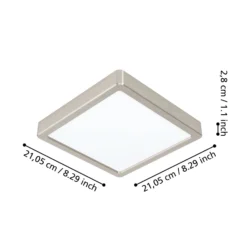 EGLO connect Fueva-Z lámpara de techo 21x21cm níquel