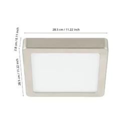 EGLO connect Fueva-Z lámpara de techo 28x28cm níquel