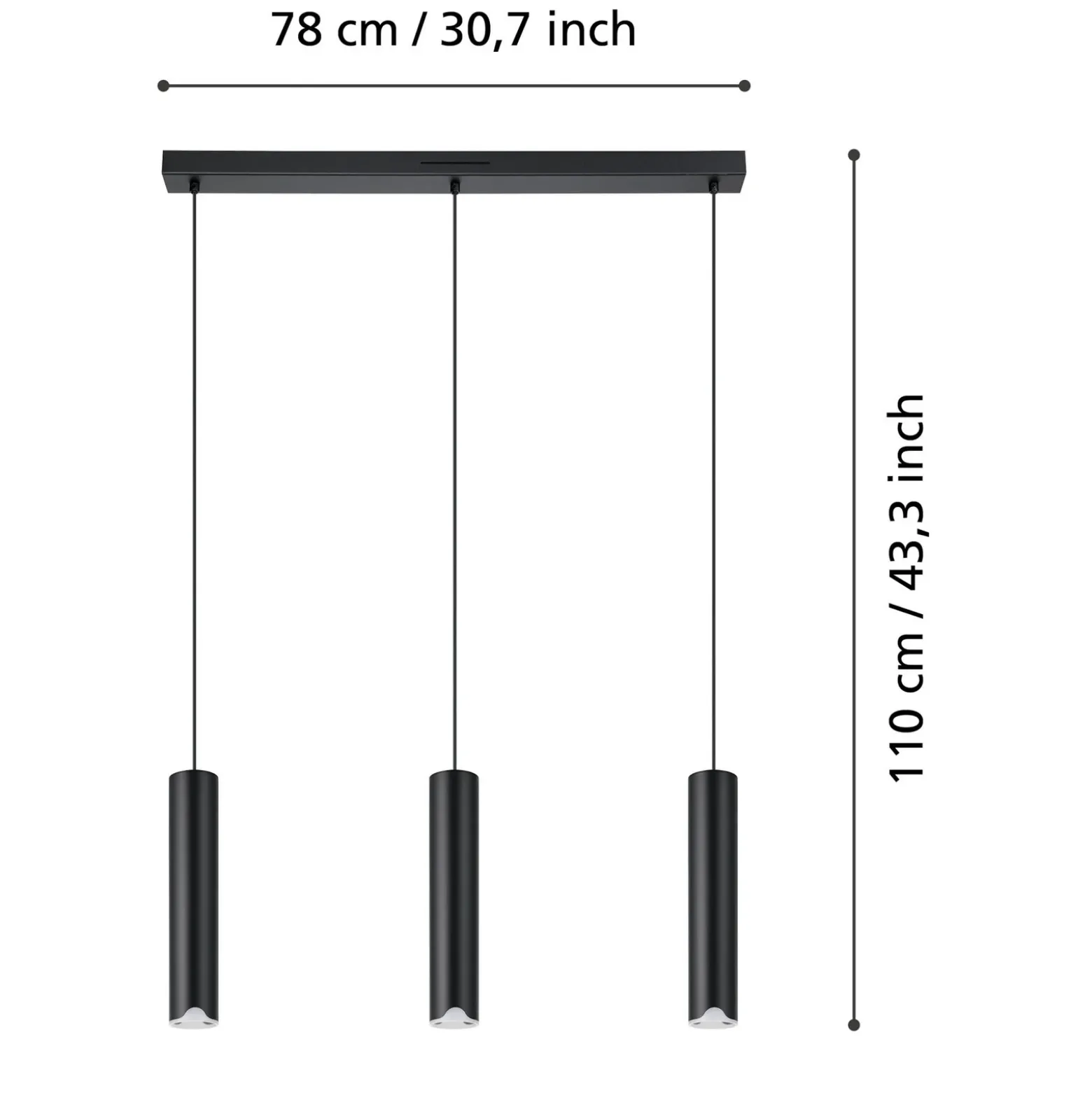 EGLO connect lámpara colgante LED Balamorta-Z, 3 luces, negro