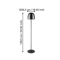 EGLO connect lámpara de pie LED Alfero-Z, RGB, CCT, negro