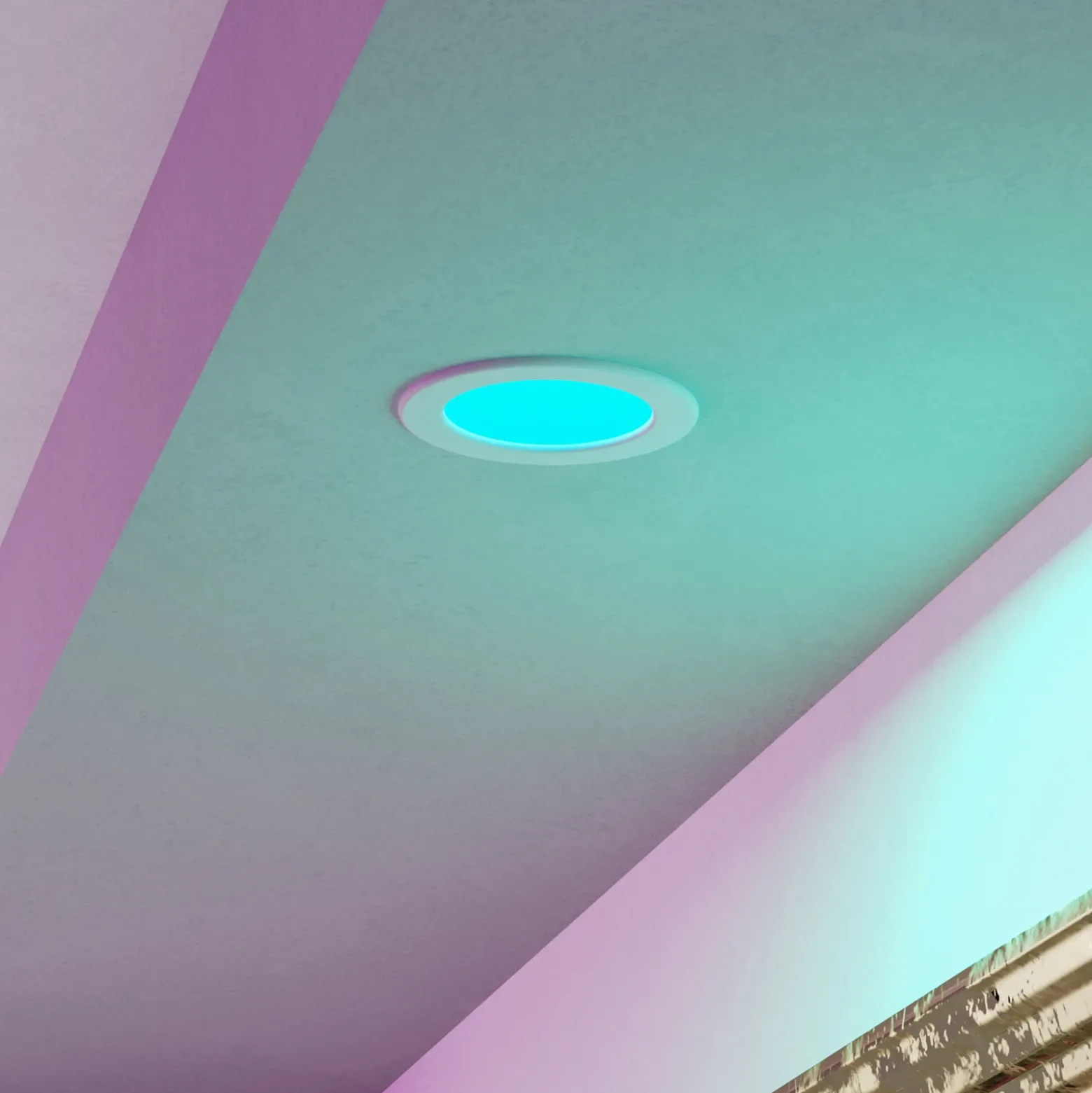 EGLO connect Lámpara empotrable LED inteligente Fueva 6-Z, blanco, Ø 12 cm