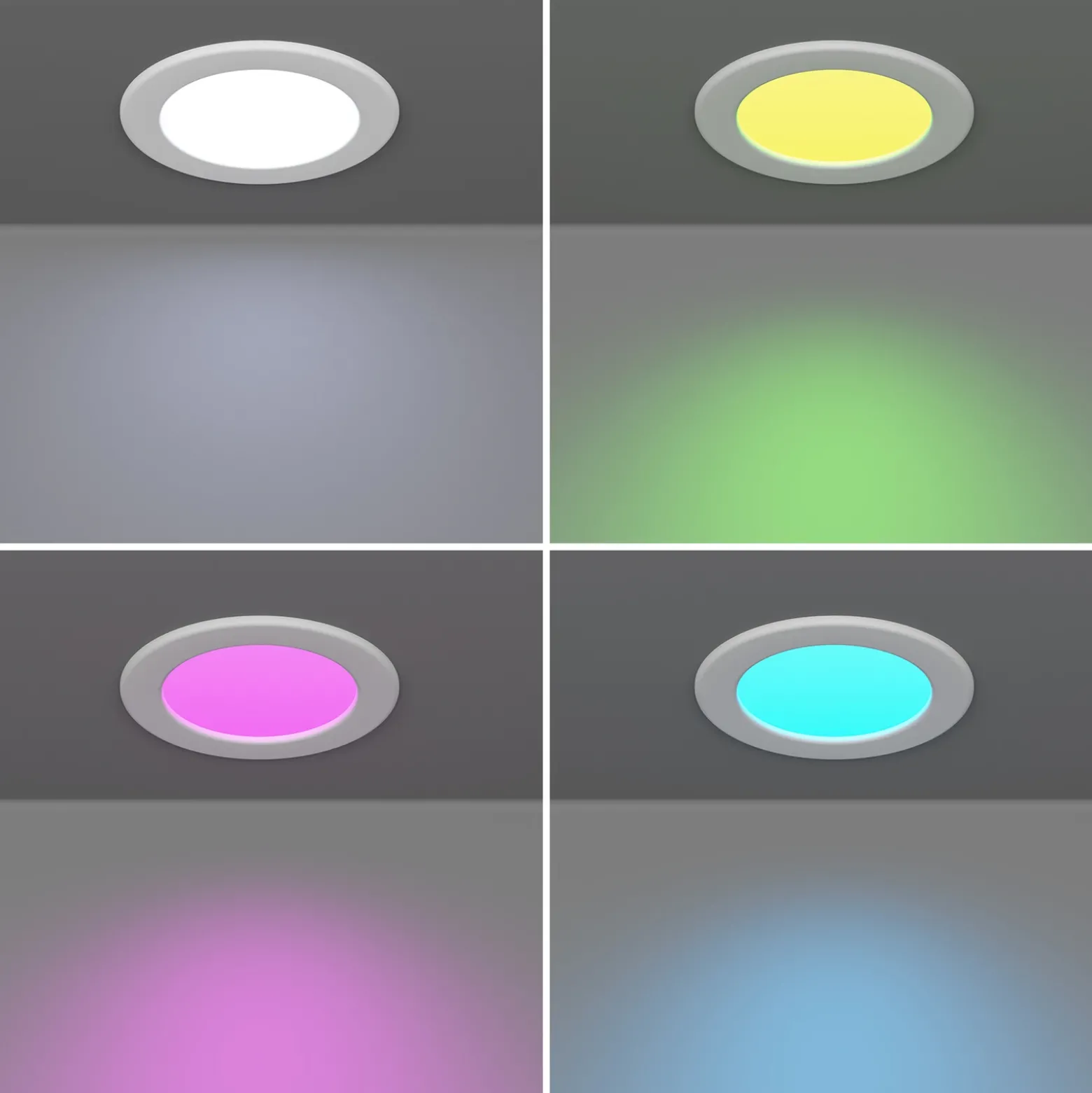 EGLO connect Lámpara empotrable LED inteligente Fueva 6-Z, blanco, Ø 12 cm