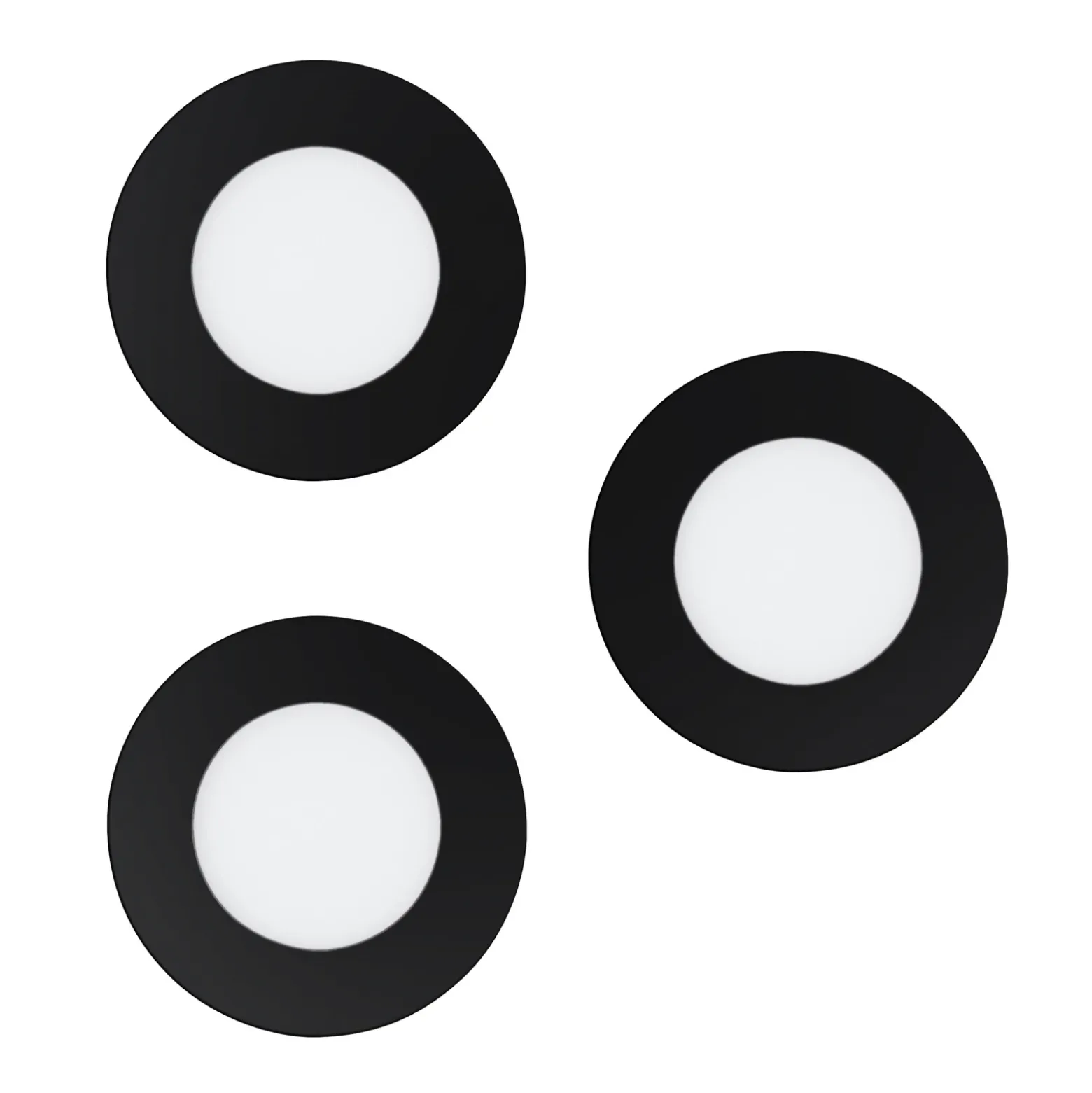 EGLO connect lámpara empotrable LED inteligente Fueva-Z, negro, 3 unidades