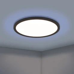 EGLO connect lámpara LED de techo Rovito-Z, negro, Ø 30 cm