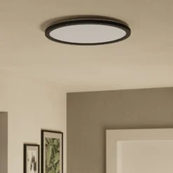 EGLO connect lámpara LED de techo Rovito-Z, negro, Ø 39 cm