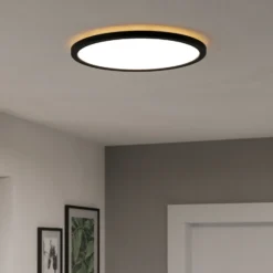 EGLO connect lámpara LED de techo Rovito-Z, negro, Ø 39 cm