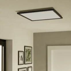 EGLO connect lámpara LED de techo Rovito-Z, negro, 50 x 50 cm