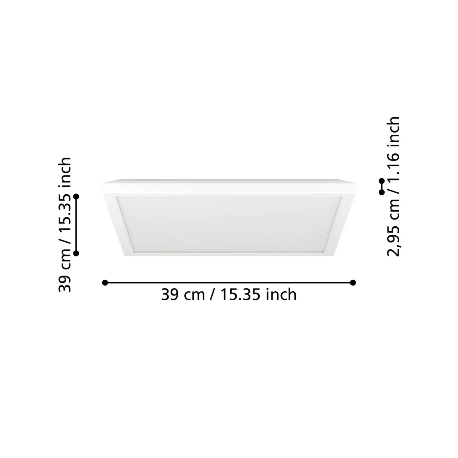 EGLO connect lámpara LED de techo Rovito-Z, blanco, 39 x 39 cm
