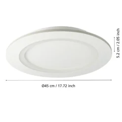 EGLO connect lámpara LED de techo Padrogiano-Z, Ø 45 cm, blanco