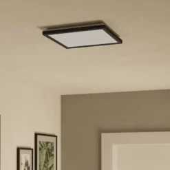 EGLO connect lámpara LED de techo Rovito-Z, negro, 29 x 29 cm