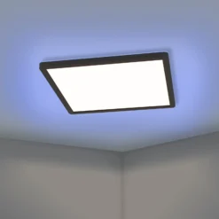 EGLO connect lámpara LED de techo Rovito-Z, negro, 29 x 29 cm