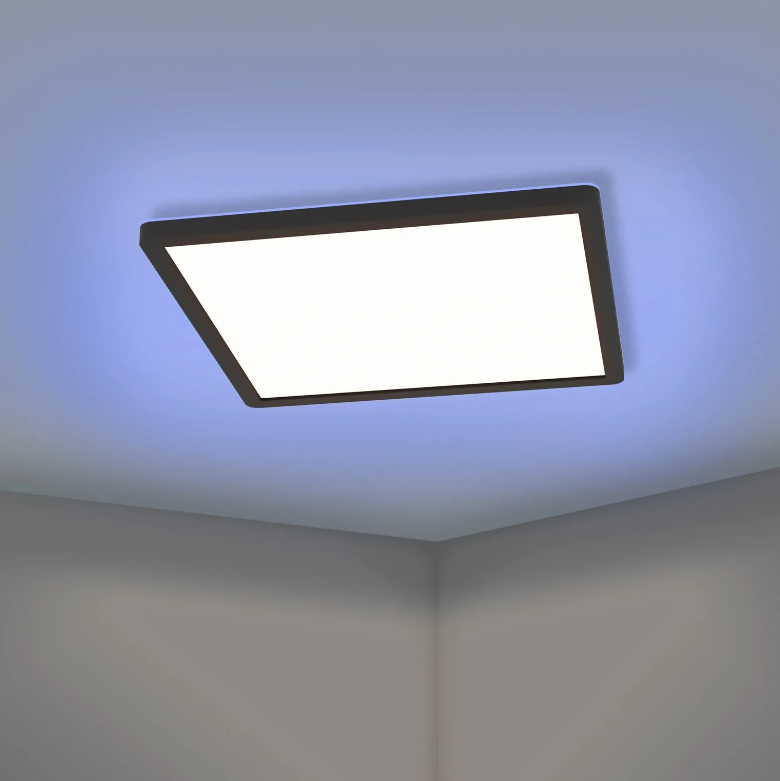 EGLO connect lámpara LED de techo Rovito-Z, negro, 29 x 29 cm