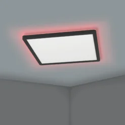 EGLO connect lámpara LED de techo Rovito-Z, negro, 29 x 29 cm