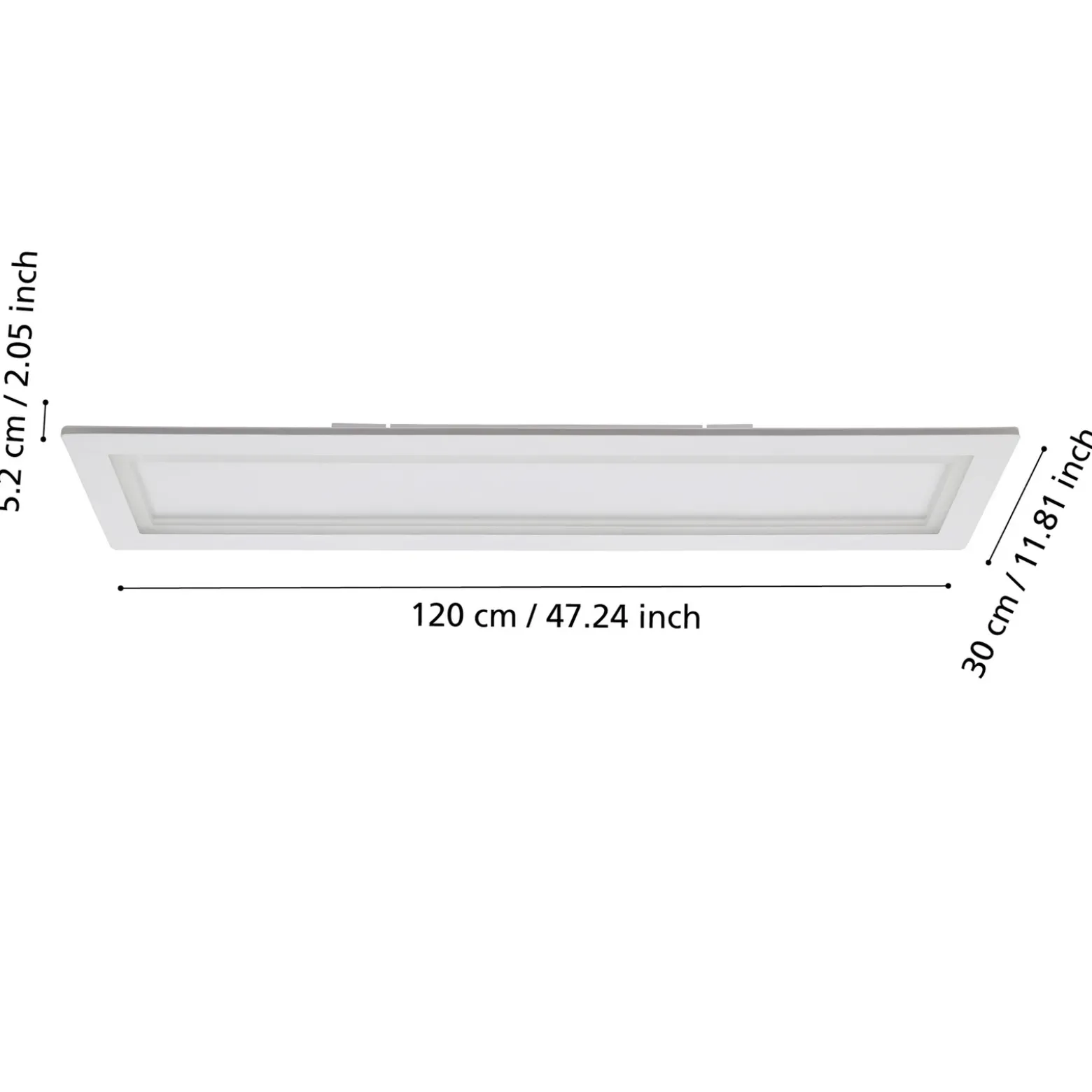 EGLO connect lámpara LED de techo Padrogiano-Z de 1 luz, 120 x 30 cm