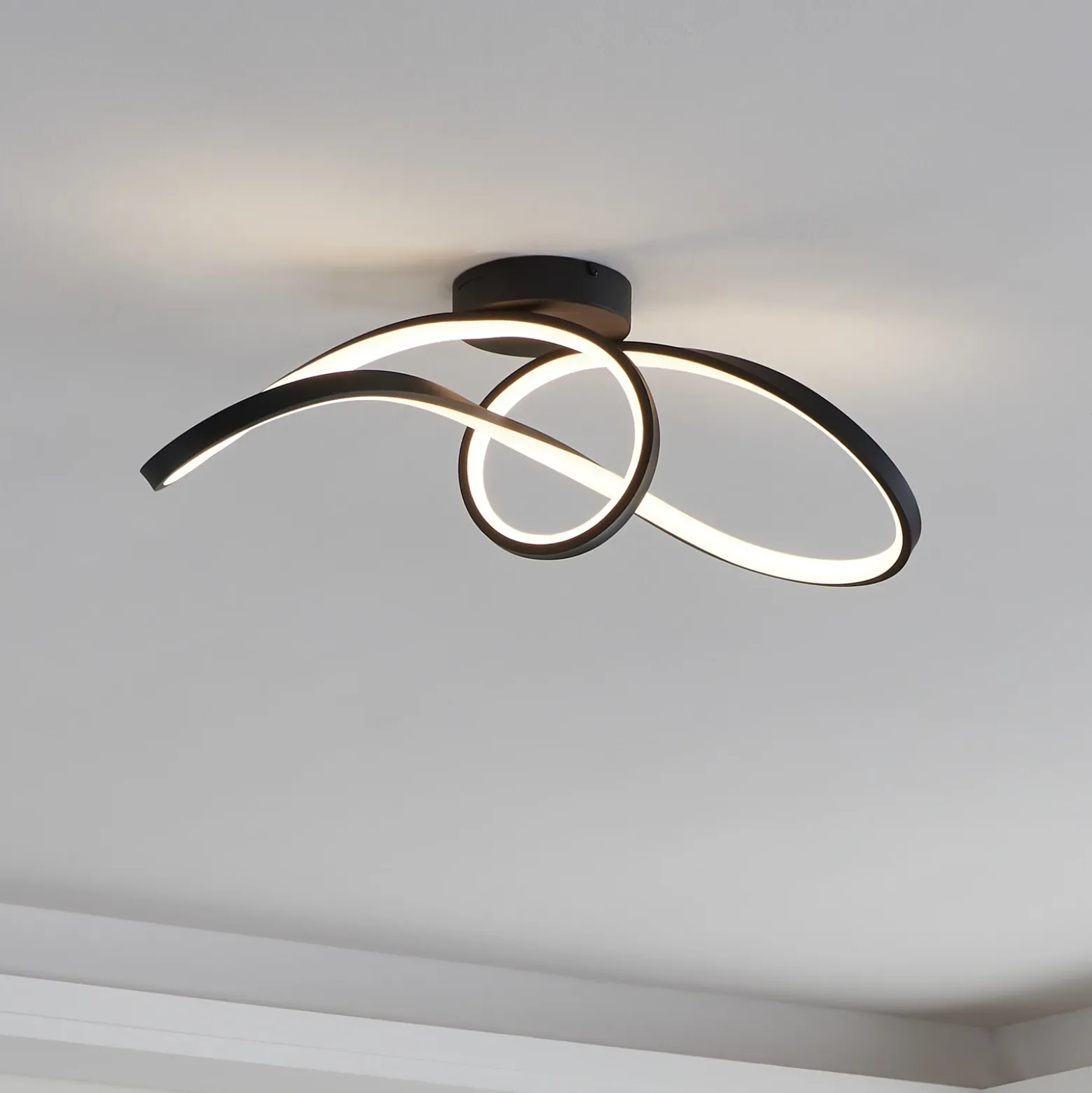 EGLO connect plafón LED Calarossa-Z, negro, aluminio