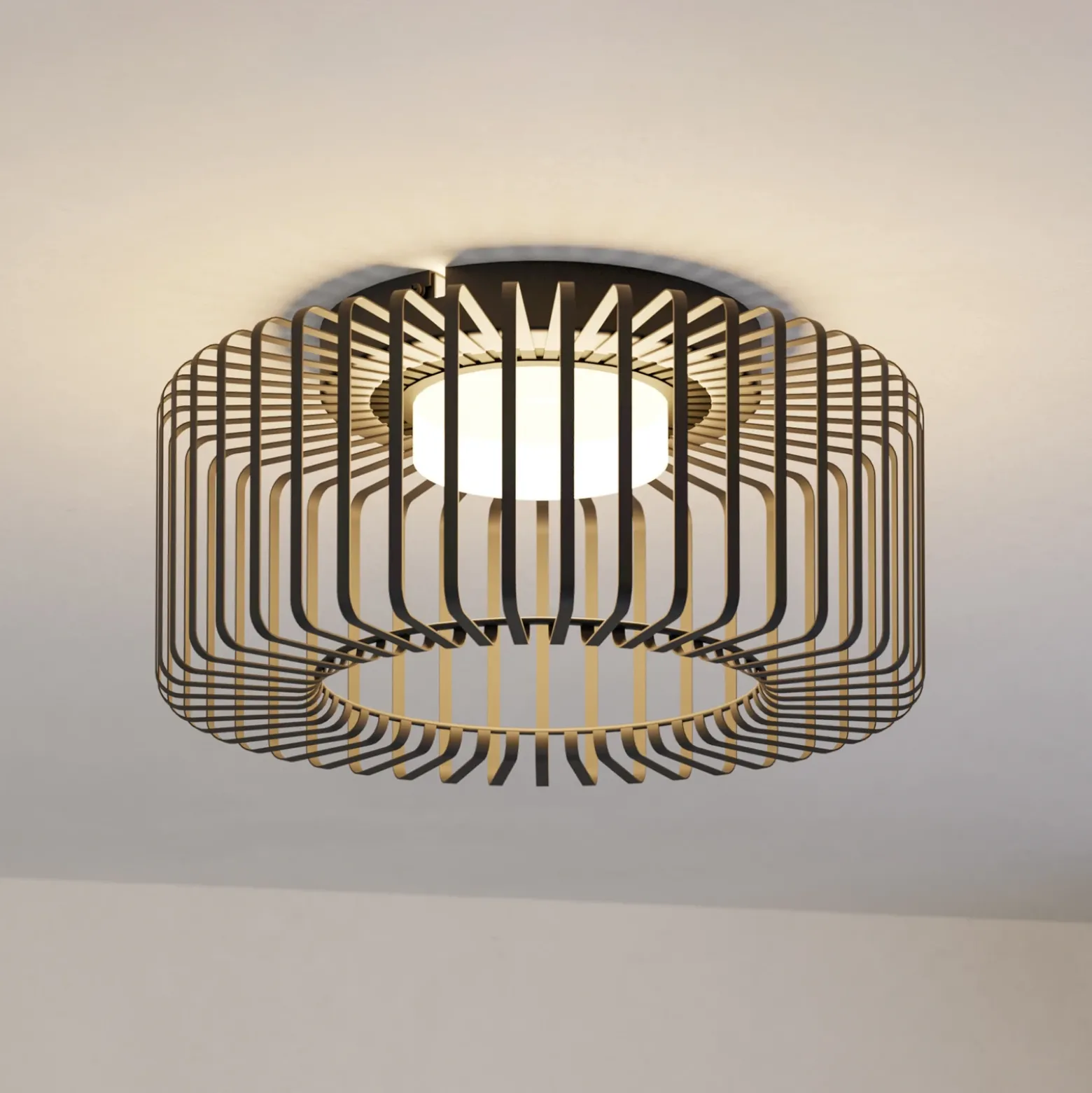 EGLO connect plafón LED Ginestrone-Z, negro, aluminio