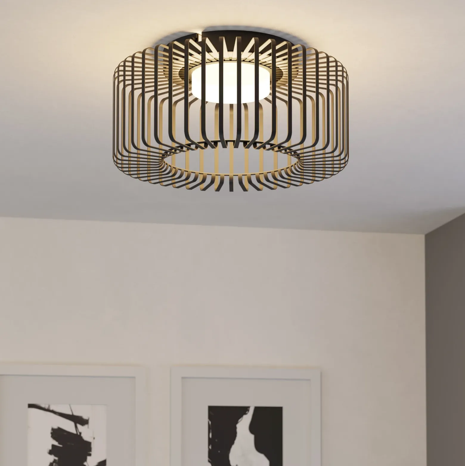 EGLO connect plafón LED Ginestrone-Z, negro, aluminio