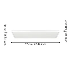 EGLO connect plafón LED Rovito-Z, blanco, 57 x 30 cm