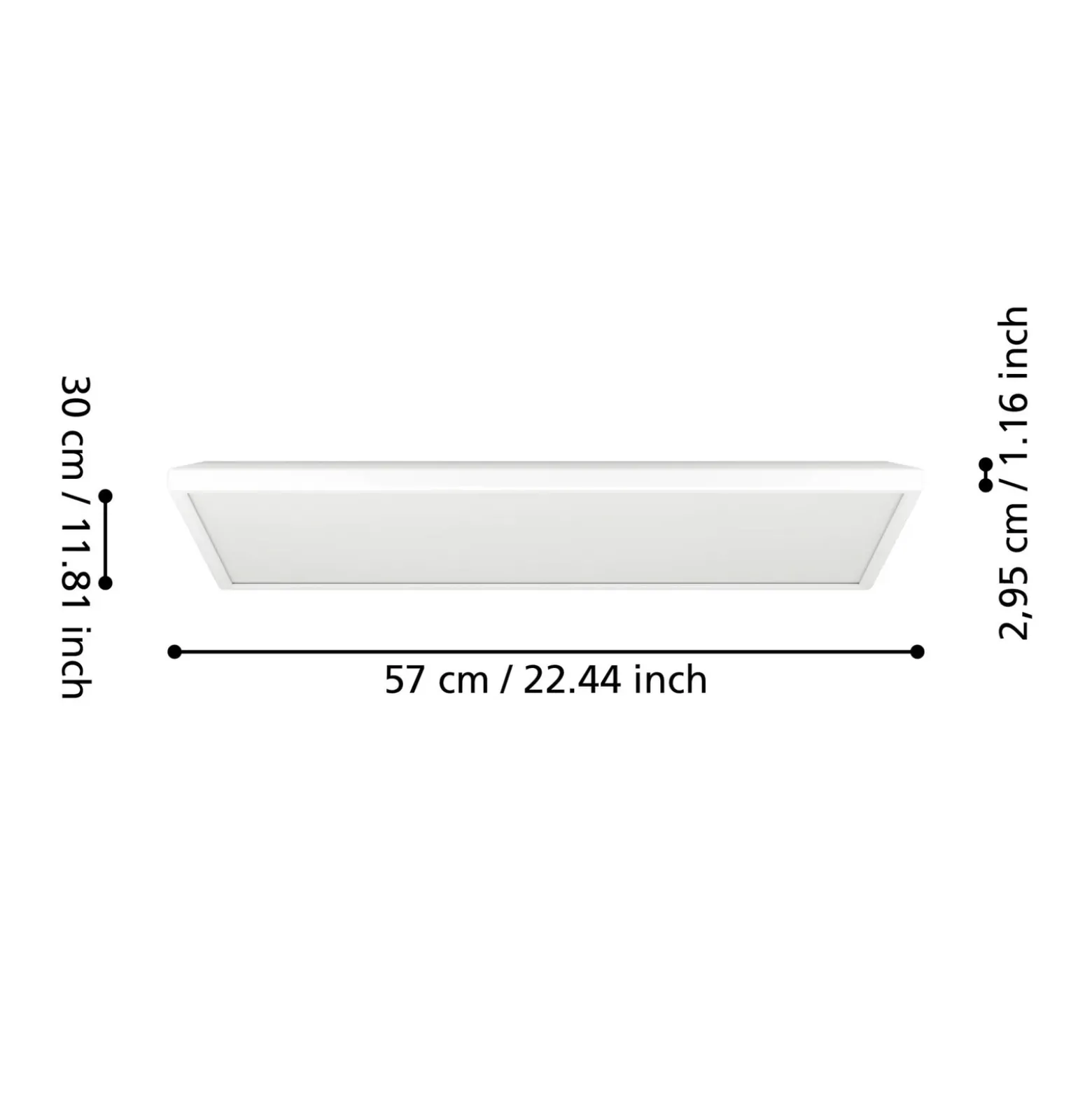 EGLO connect plafón LED Rovito-Z, blanco, 57 x 30 cm