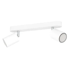 EGLO connect Smart Foco Adfira-Z, blanco, 2 luces, acero